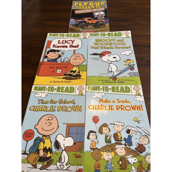 Lot Of 10 Ready To Read Books 5 Level I & 5 Level II, Peanuts PJ Masks Eloise + - Picture 5 of 7